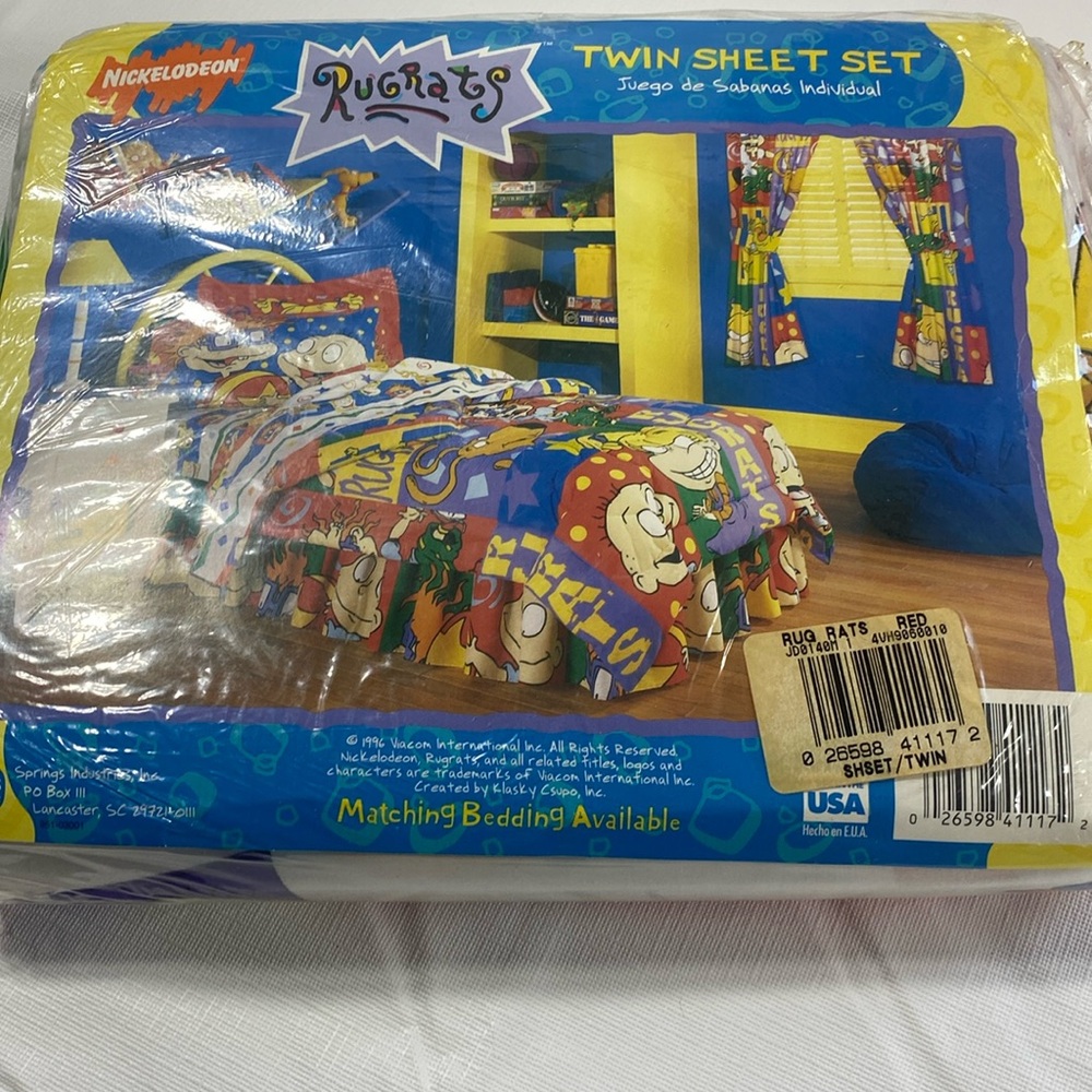 Vintage 90s Rugrats Nickelodeon sheets